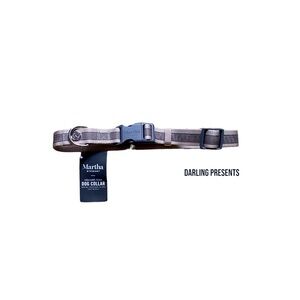 Martha Stewart Adjustable Nylon Collar Dog Color Bowtie Tan Size 20/L